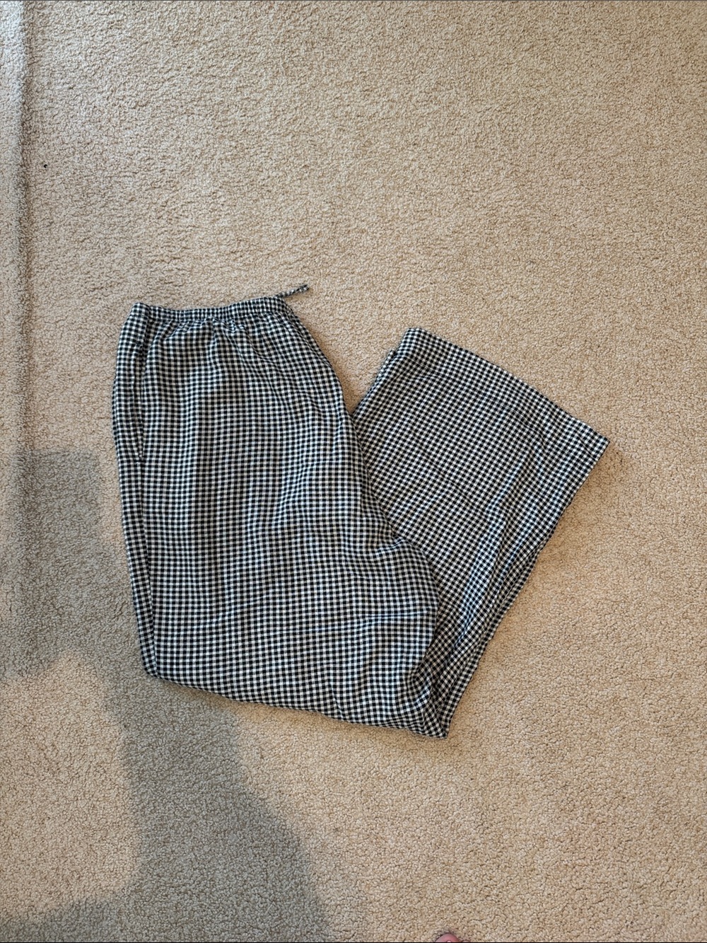 a new day Black & White Gingham Drawstring Joggers